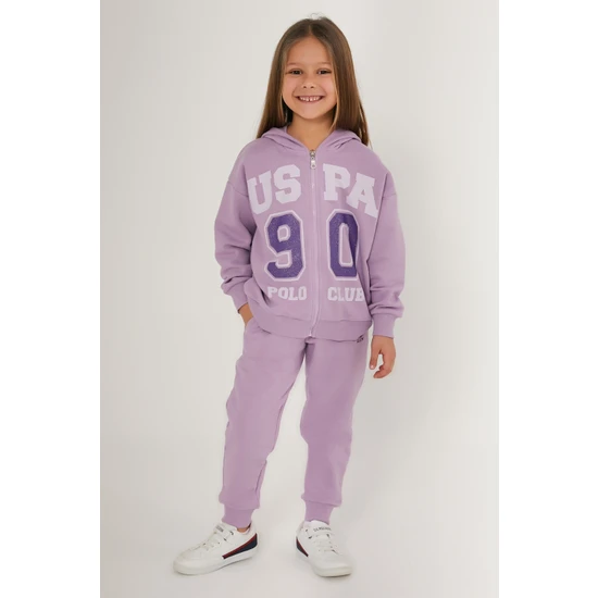 U.S. Polo Assn. Kız Çocuk Lila Pijama Takım 50285864-VR034