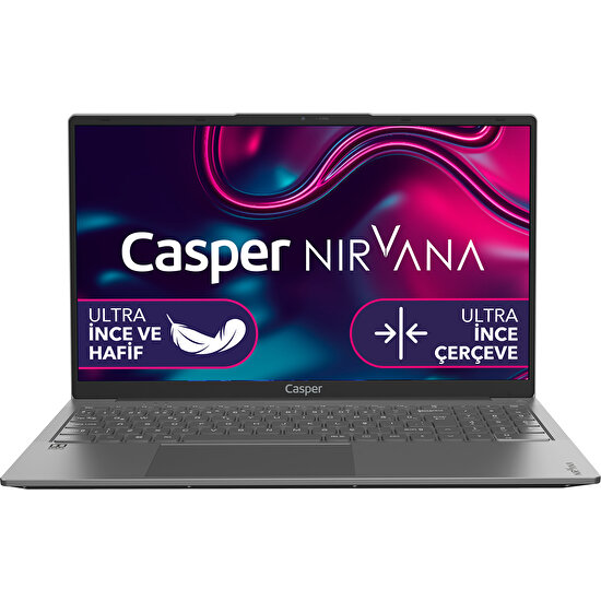 Casper Nirvana X600.5700-BV00X-G-F AMD Ryzen 7 5700U 16GB 500GB SSD Freedos 15.6 Taşınabilir Bilgisayar