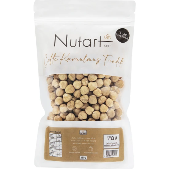 Nutart Çifte Kavrulmuş Fındık Doypack 250 gr