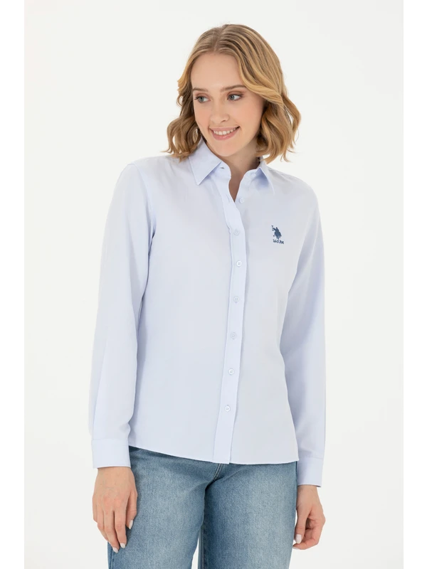 U.s. Polo Assn. Kadın Açık Mavi Basic Gömlek 50271267-VR003