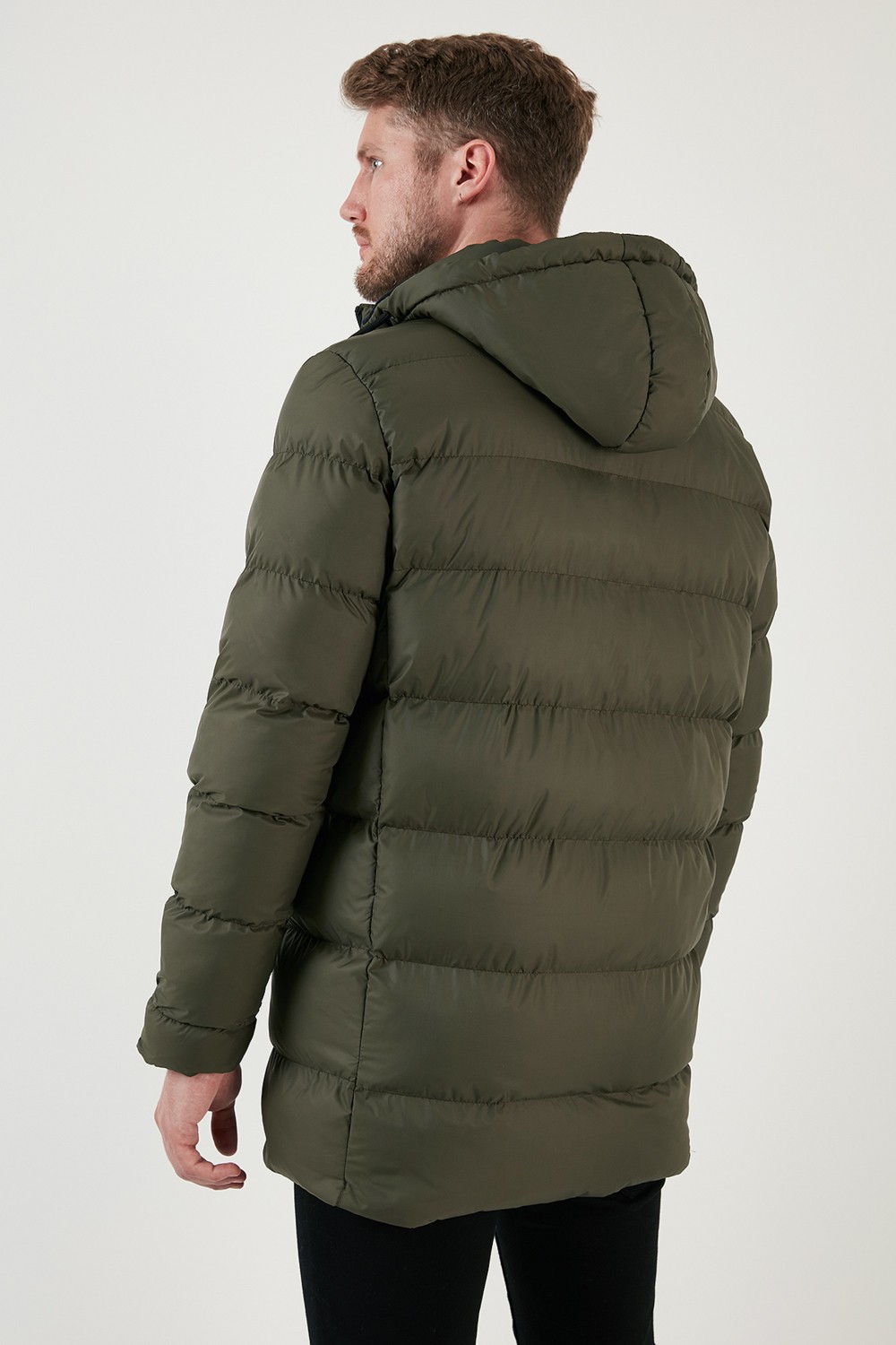 Buratti Slim Fit Suya ve Rüzgara Dayanıklı Çıkarılabilir Kapüşonlu Şişme Mont Erkek Mont 649009 görsel 7