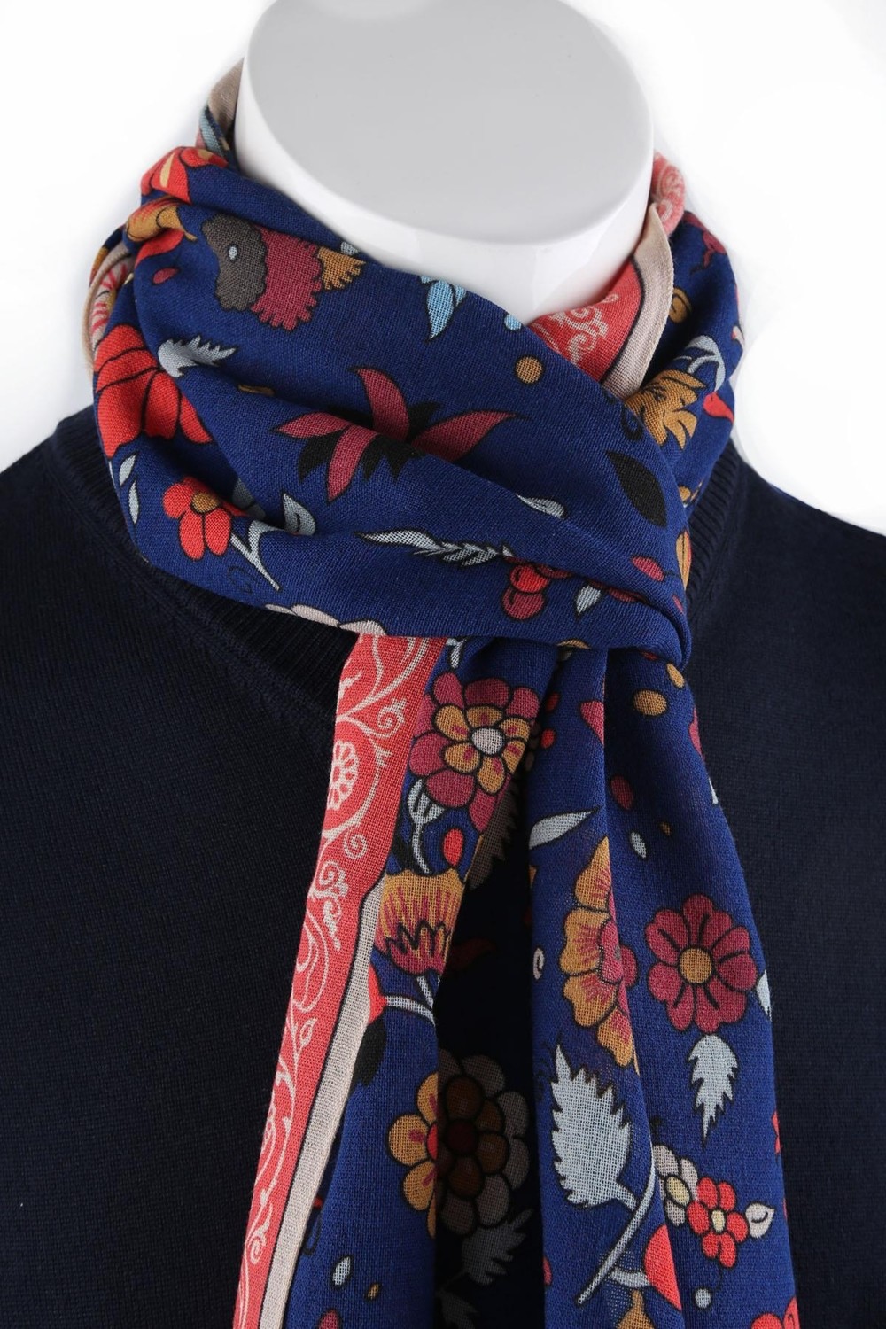 Kravatkolik Chilcote Style Mavi Wool Kaşkol K481 görsel 4