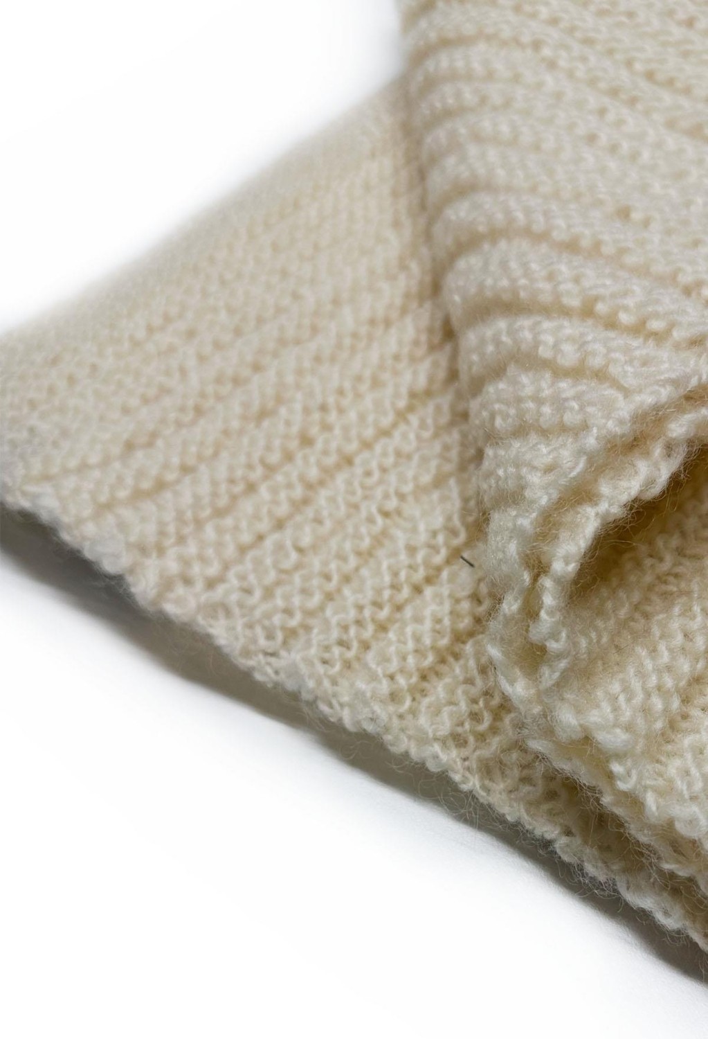 Kravatkolik Osceola Style Krem Örgü Wool Kaşkol K466 görsel 3