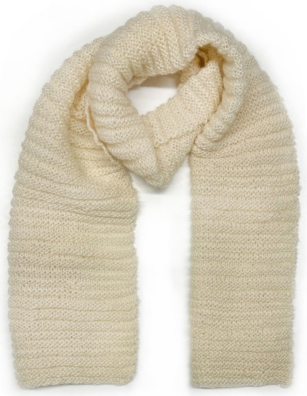 Kravatkolik Osceola Style Krem Örgü Wool Kaşkol K466