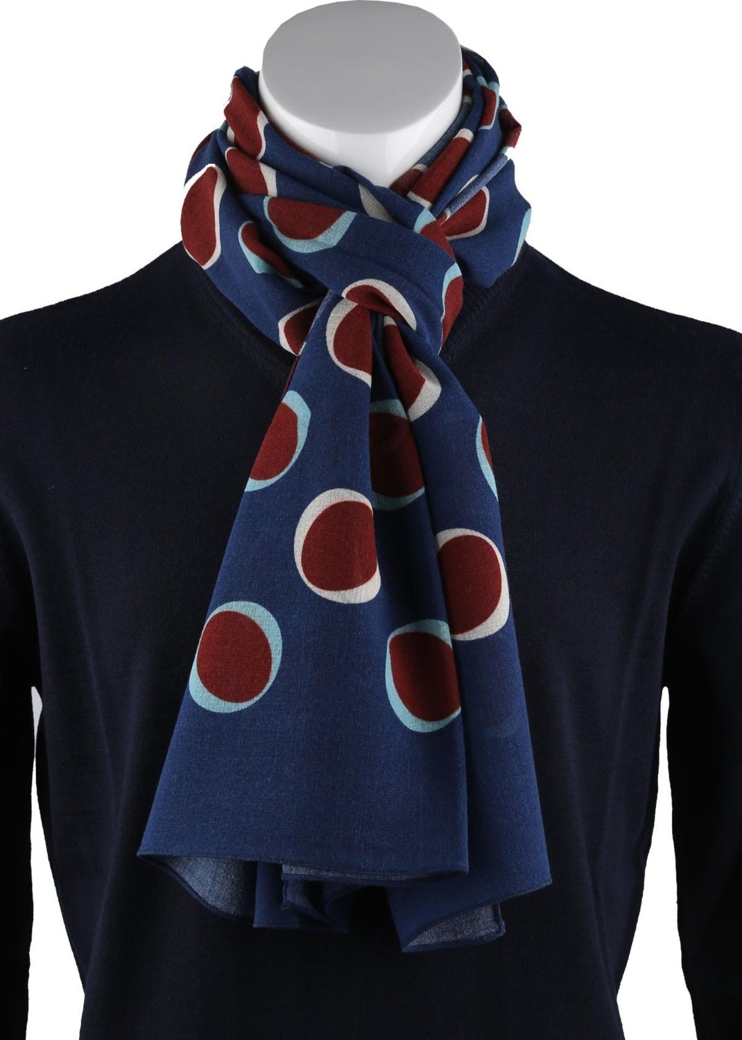 Kravatkolik Tipton Style Mavi Wool Kaşkol K476 görsel 2