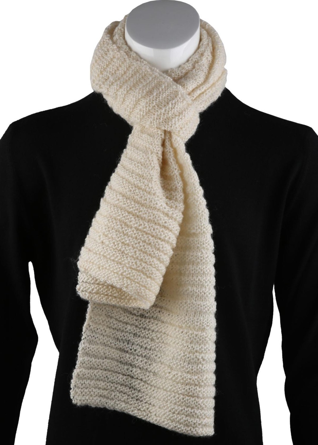 Kravatkolik Osceola Style Krem Örgü Wool Kaşkol K466 görsel 2