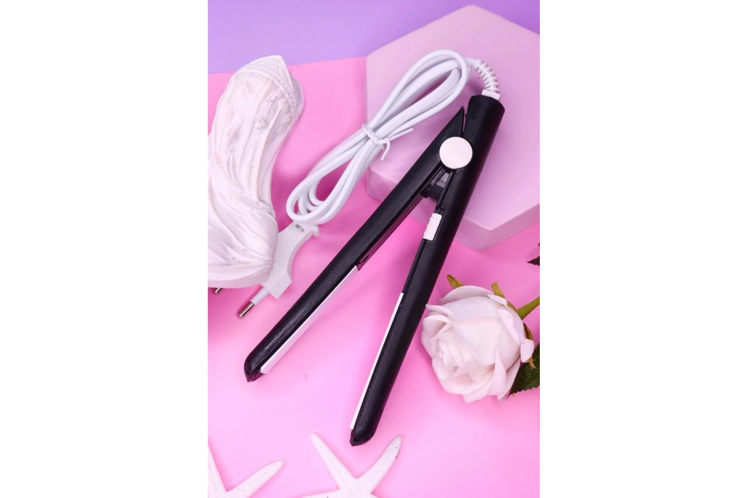 Resim DEMPOWER Seyahat Tipi Mini Saç Düzleştirici Siyah 