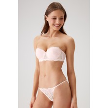 Pierre Cardin 4034 Carlına Balenli Straplez Desteksiz Sütyen Takımı