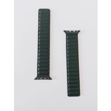 Decopratic Apple Watch Uyumlu Deri Kordon 38/40/41 mm Çam Yeşili