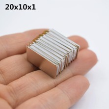 Mıknatıs Avm 20x10x1 mm N35 Dikdörtgen Güçlü Neodyum Mıknatıs (Boy: 20 mm, En: 10 mm, Kalınlık: 1 mm)