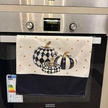Aymira Home Dekoratif Mutfak Pamuklu Fırın Havlusu Özel Desenli Damalı Model 35X50 cm Yıkanabilir Pamuklu Ürün