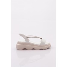 DGN 3511 Kadin Kalin Taban Taş Ipli Sandalet