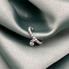 Jewel By Aila Sallantılı Burgu Rhodium Kaplama Kadın Gümüş Kıkırdak Küpe