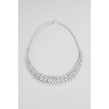 So CHIC İlk Aşk 18 Ayar Beyaz Altın Kaplama 42 Cm Gümüş Gerdanlık