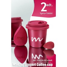 Mei Makyaj Süngeri Fondöten Emmeyen Sponce Coffeecup Hijyenik Merlot Pro 1 Mini