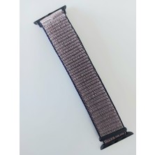 Decopratic Apple Watch Uyumlu Spor Hasır Kordon 42/44 mm Koyu Mavi (Kenarları Koyu Mavi Ortası Kırmızı Beyaz Hasır)