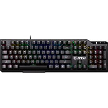 MSI GG VIGOR GK41 LR TR MEKANIK GAMING KLAVYE KAILH LINEAR RED SWITCHES, 10 BOLGEDE 10 DAN FAZLA RGB LED AYDINLATMA EFEKTI. TURKCE Q