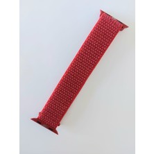 Decopratic Apple Watch Uyumlu Spor Hasır Kordon 42/44 mm Kırmızı