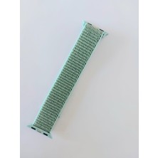Decopratic Apple Watch Uyumlu Spor Hasır Kordon 38/40 mm Su Yeşili