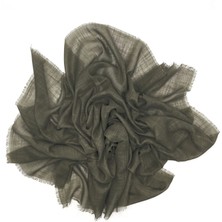 Naz İpek Keten Flamlı Ince Yazma Eşarp 100X100CM