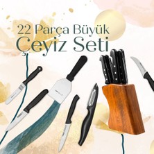 Pirge Çeyizlik Bıçak Seti Büyük - 22 Parça