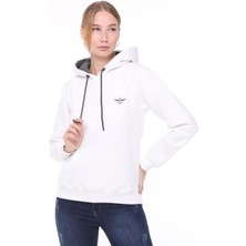 Backpacker Kadın Sweatshirt Kapüşonlu Ekru