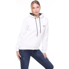 Backpacker Kadın Sweatshirt Kapüşonlu Ekru