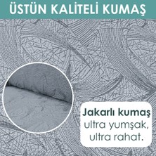 Faiend Koltuk Kılıfı Sehra Desen Kanepe Takımı Kılıfı 3+3+1+1 Koltuk Örtüsü Lastili Esnek Yıkanabilir Gri Kanepe örtüsü