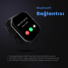 HiFuture FutureFit Ultra2 Bluetooth 5.2 IP68 Su Geçirmez AMOLED Ekran 1.85 inç Arama Özellikli iOS&Android Uyumlu Nabız Spor Kan Oksijen Takibi 47mm Akıllı Saat Siyah