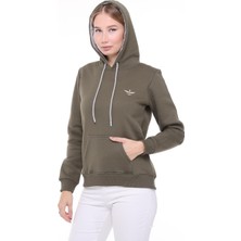 Backpacker Kadın Sweatshirt Kapüşonlu Haki