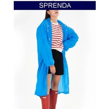 Sprenda Kadın Erkek  Yağmurluk Kapüşonlu Çıtçıtlı Eva  Yağmurluk