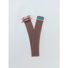 Decopratic Apple Watch Uyumlu Metal Kordon 42/44/45/49 mm Pembe