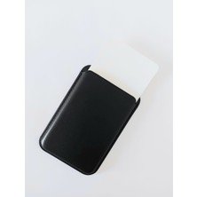 Decopratic Magsafe Leather Wallet Siyah