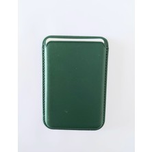 Magsafe Leather Wallet Koyu Yeşil