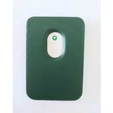 Magsafe Leather Wallet Koyu Yeşil