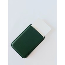 Magsafe Leather Wallet Koyu Yeşil