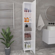 Tulip Life Çok Amaçlı Boy Dolabı 4 Raflı Tek Kapaklı  Beyaz Dolap, Tlpbd1