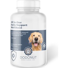 Dodonut Multiboost Köpekler Için Multivitamin ve Amino Asit Besin Takviyesi, 150 Tablet