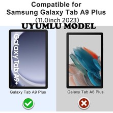M.TK Moveteck Samsung Galaxy Tab A9 Plus 11 Inç Ekran Koruyucu Şeffaf Cam Nano Esnek Kırılmaz Ekran Camı Tam Kaplama