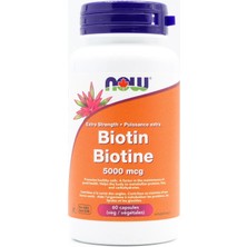 Now Foods, Biotin, 5,000 Mcg, 60 Veg Capsules