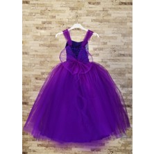 Süer Butik Misshelina Mor Çocuk Abiye Parti ve Doğumgünü Elbisesi