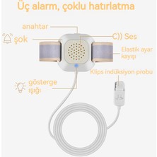 Lieaou Bebek Yatak Islatma Alarm Cihazı, Titreşimli Flaş Zil Sesi Hatırlatma (Yurt Dışından)