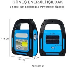 Cata Ct 9955 Hazar Güneş Enerjili El Feneri Işıldak USB Şarj Edilebilir Solar  El Feneri - Inges