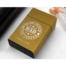BK Gift Kişiye Özel Isimli Sarı Metal Sigara Tabakası
