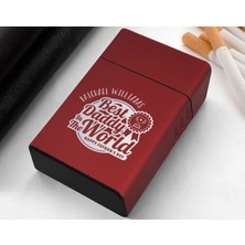 BK Gift Kişiye Özel Isimli Kırmızı Metal Sigara Tabakası