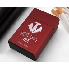 BK Gift Kişiye Özel Isimli Kırmızı Metal Sigara Tabakası2