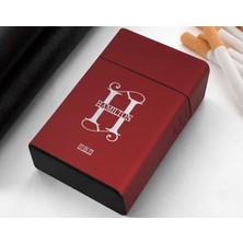 BK Gift Kişiye Özel Isimli Tarihli Kırmızı Metal Sigara Tabakası-1