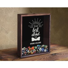 Bk Gift Kişiye Özel Isimli Babalar Günü Tasarımlı Bira Kapağı Koleksiyonu Ahşap Kumbara-4, Ev Hediyesi, Babaya Hediye