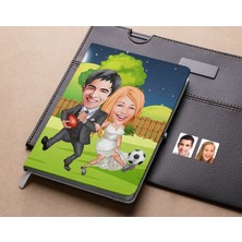 Bk Gift Kişiye Özel Sevgililer Karikatürlü Beyaz Defter-15 , Arkadaşa Hediye , Sevgiliye Hediye