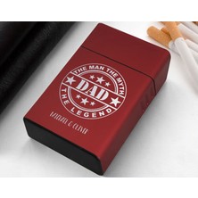 BK Gift Kişiye Özel Isimli Kırmızı Metal Sigara Tabakası